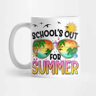 Retro Schools Out For Summer Last Day Of School Teacher Kids Mug